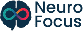 Brain logo with infinity symbol, "Neuro Focus".