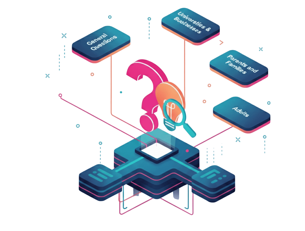A futuristic robot managing interconnected data modules.