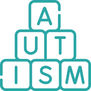 Simple teal graphic with overlapping square outlines.