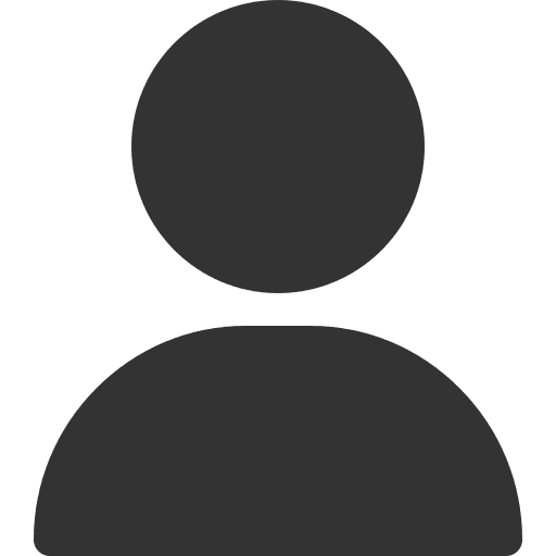 Silhouette of a person icon on black.