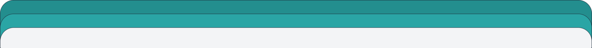 Three horizontal stripes in shades of teal and light gray.